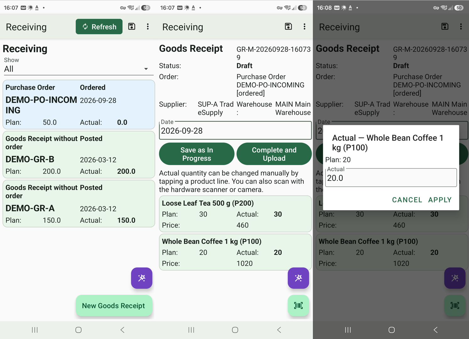 Mobile receiving and shipping